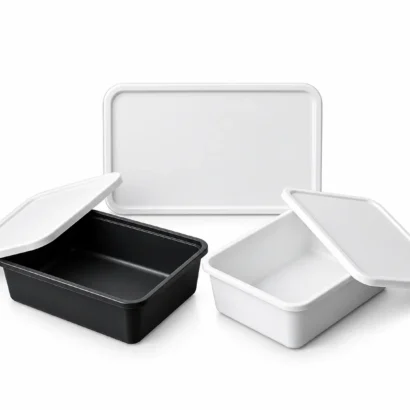 Stack of HQ Series 174 plastic food containers