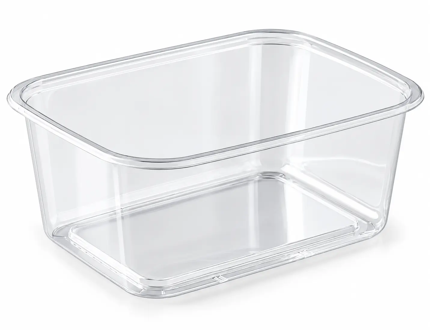Transparent rectangular PP butcher's tray RE108
